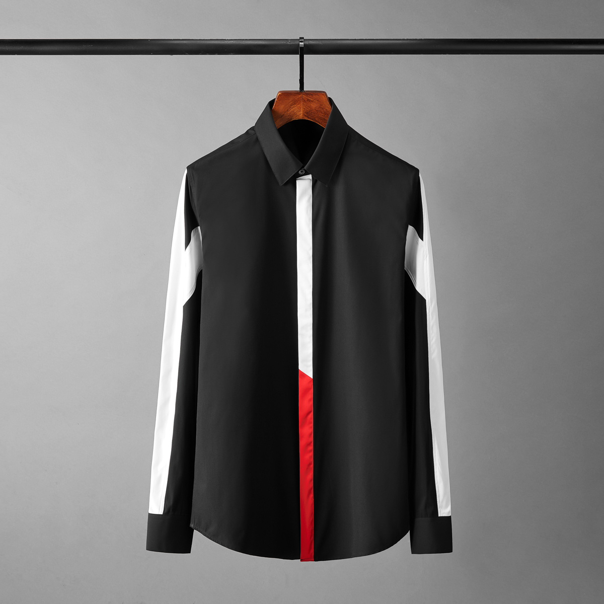 새로운 코튼 맨 셔츠 럭셔리 패치 워크 디자인 긴 소매 파티 남성 드레스 셔츠 패션 슬림 피트 캐주얼 남성 셔츠 4xl